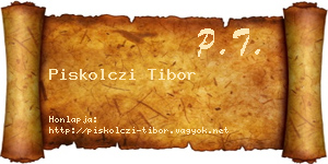 Piskolczi Tibor névjegykártya
